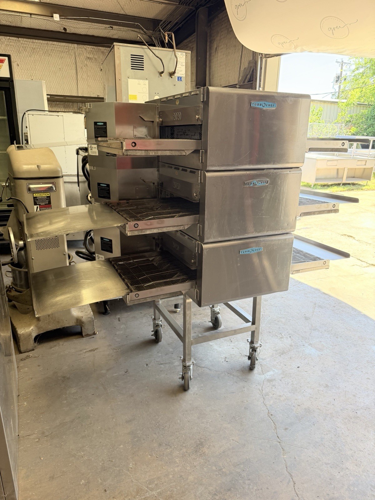 2024 TURBOCHEF HHC2020 TRIPLE STACK ELECTRIC CONVEYOR PIZZA OVEN. WORKS GREAT!