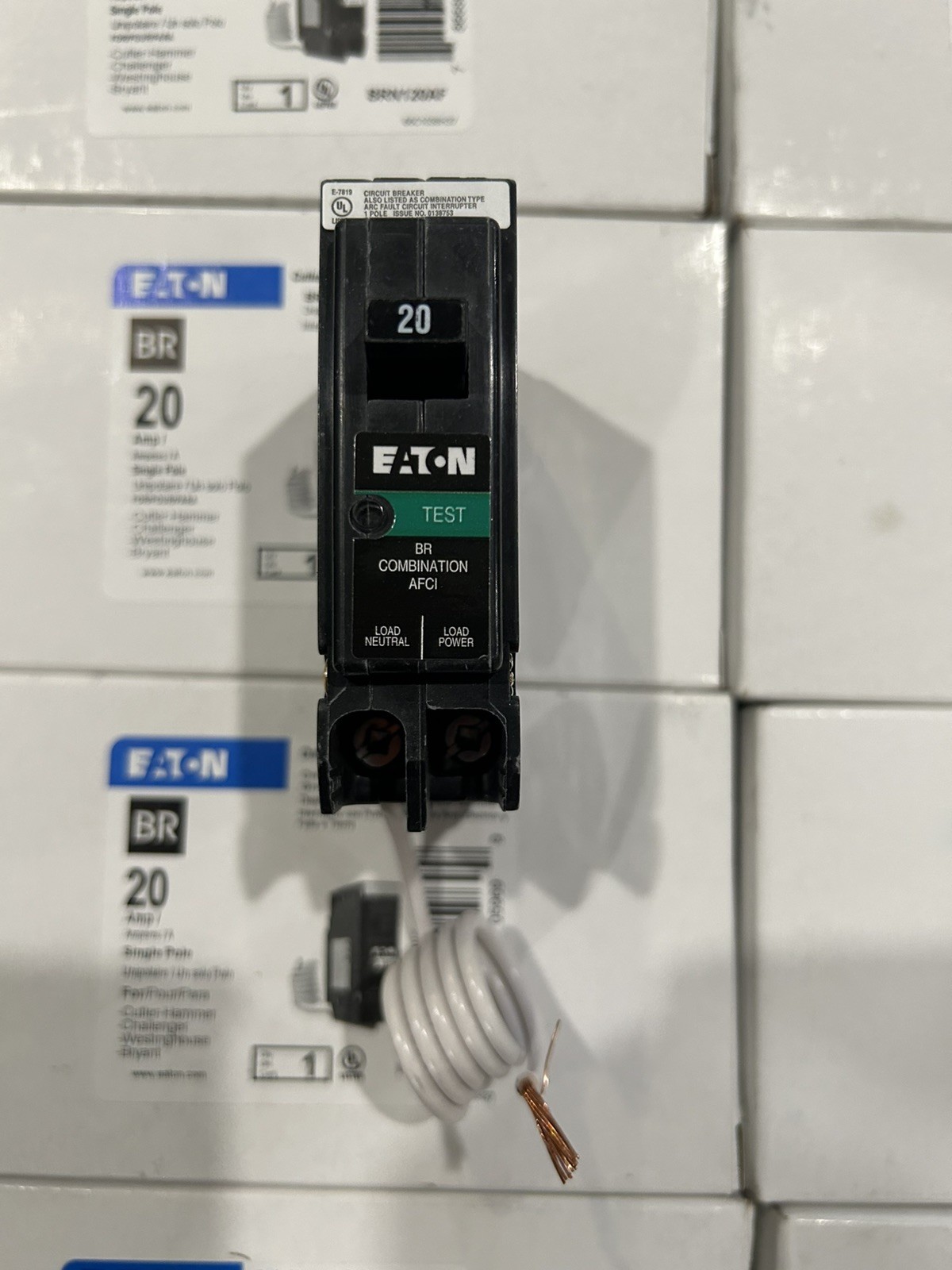 10 PCS Eaton BRN120AF BR Combination AFCI Circuit Breaker 20 AMP