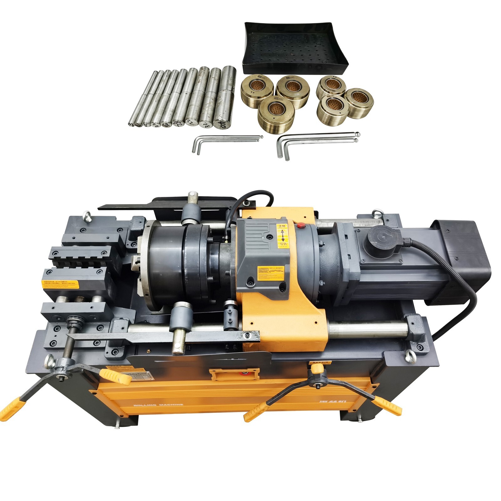 220V 0.6-1.6″ Electric Rolling Steel Bar Straight Thread Round Rolling Machine