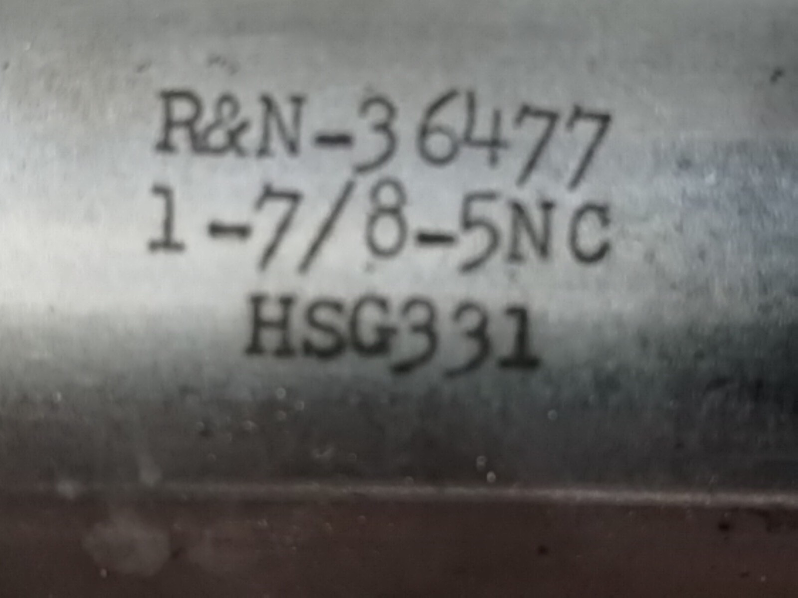 R&N- 36477 , NOS 1-7/8″ 5 Tpi NC, Right Handed Tap , Taper , HSG331, 7.5″ Long
