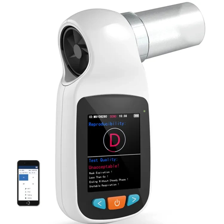 Handheld Spirometer Pulmonary Function Lung Volume Device Bluetooth espirómetro