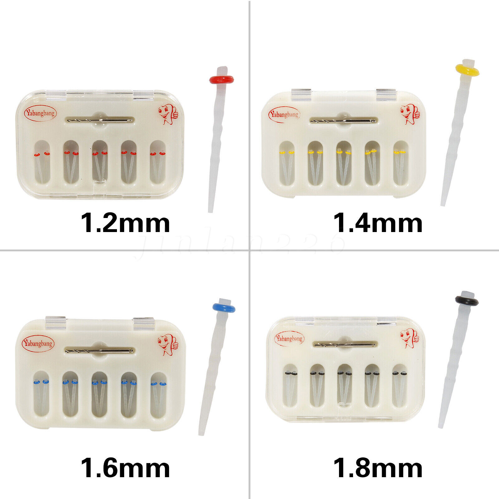 Yabangbang Dental High-intensity Fiber Post Resin Screw Thread Quartz + Drills