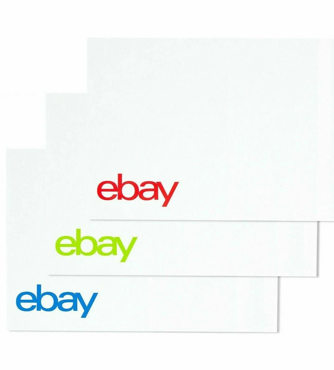 27 new eBay Branded Polymailer 6.25″ x 8.5 Red Green Blue Print No Padding 1/2r
