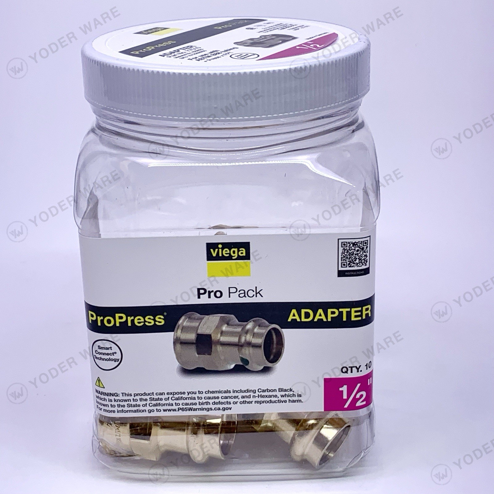 Viega ProPress 1/2 in. Press x 1/2 in. FPT Zero-Lead Bronze Adapter (10-Pack)