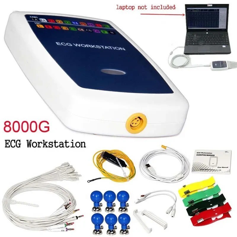 Fast Shipping from US! 8000G Portable ECG Workstation – 12-Lead PC Based Machine