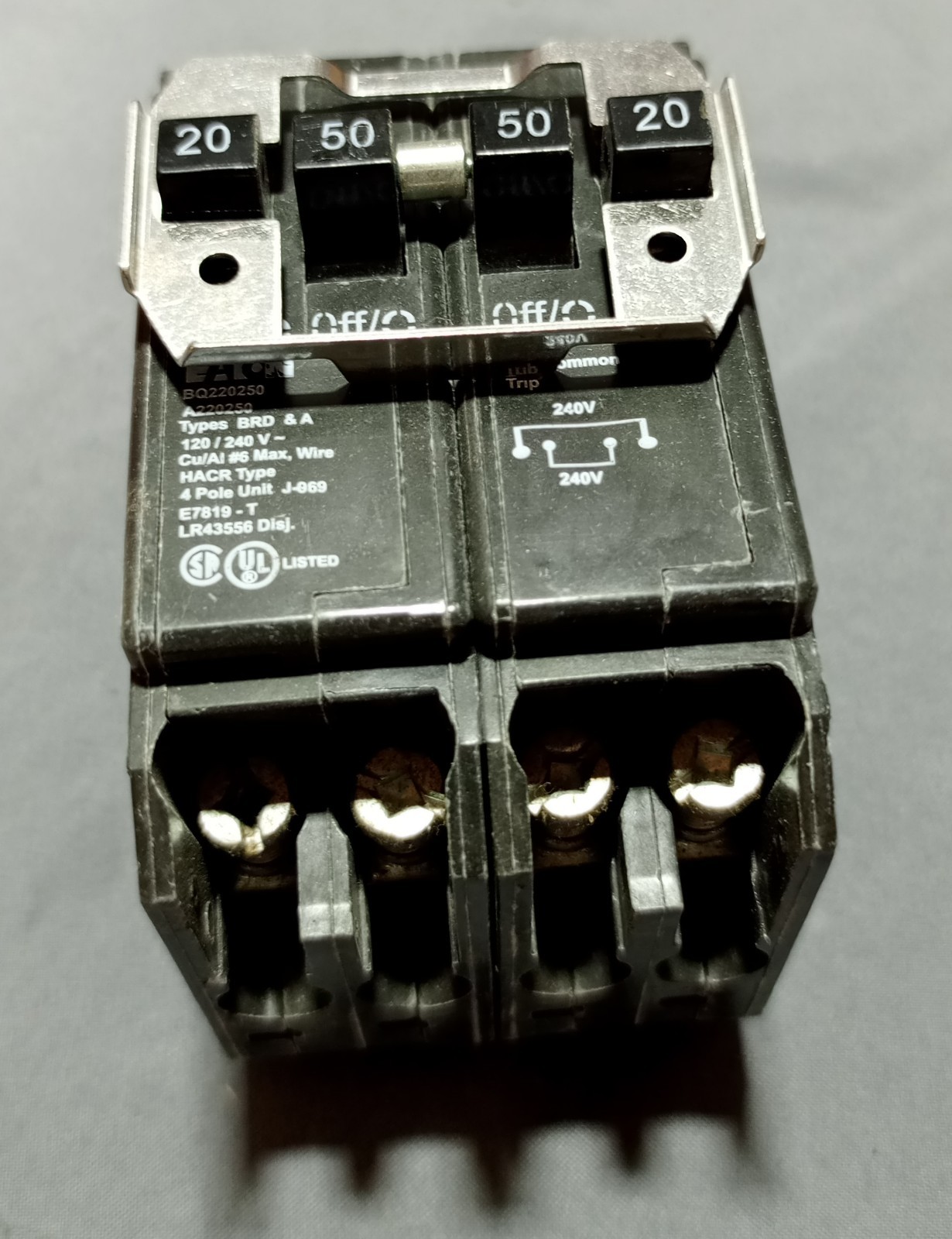 Lot Of 5 Eaton Circuit Breaker
