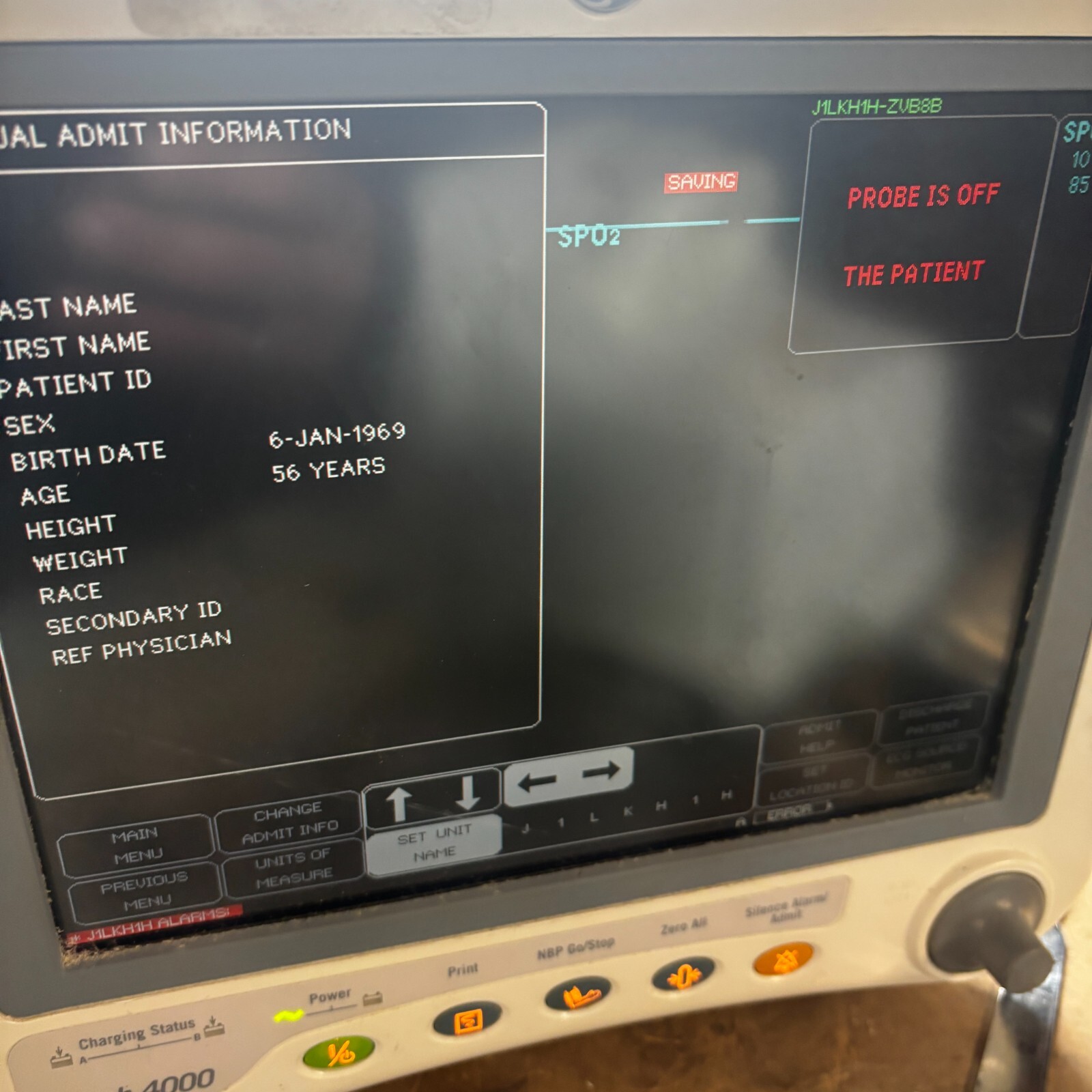 GE Dash 4000 Patient Monitor Vital Signs Display ECG NIBP SpO2 100-240V ✅