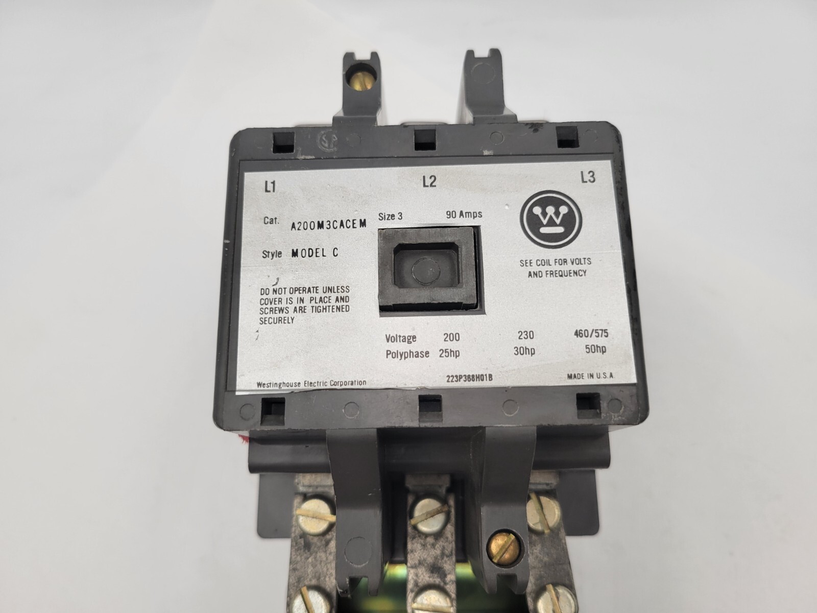 Westinghouse A200M3CACEM Starter 90A 3P 600V Size 3 Coil 110/120V Heaters H90