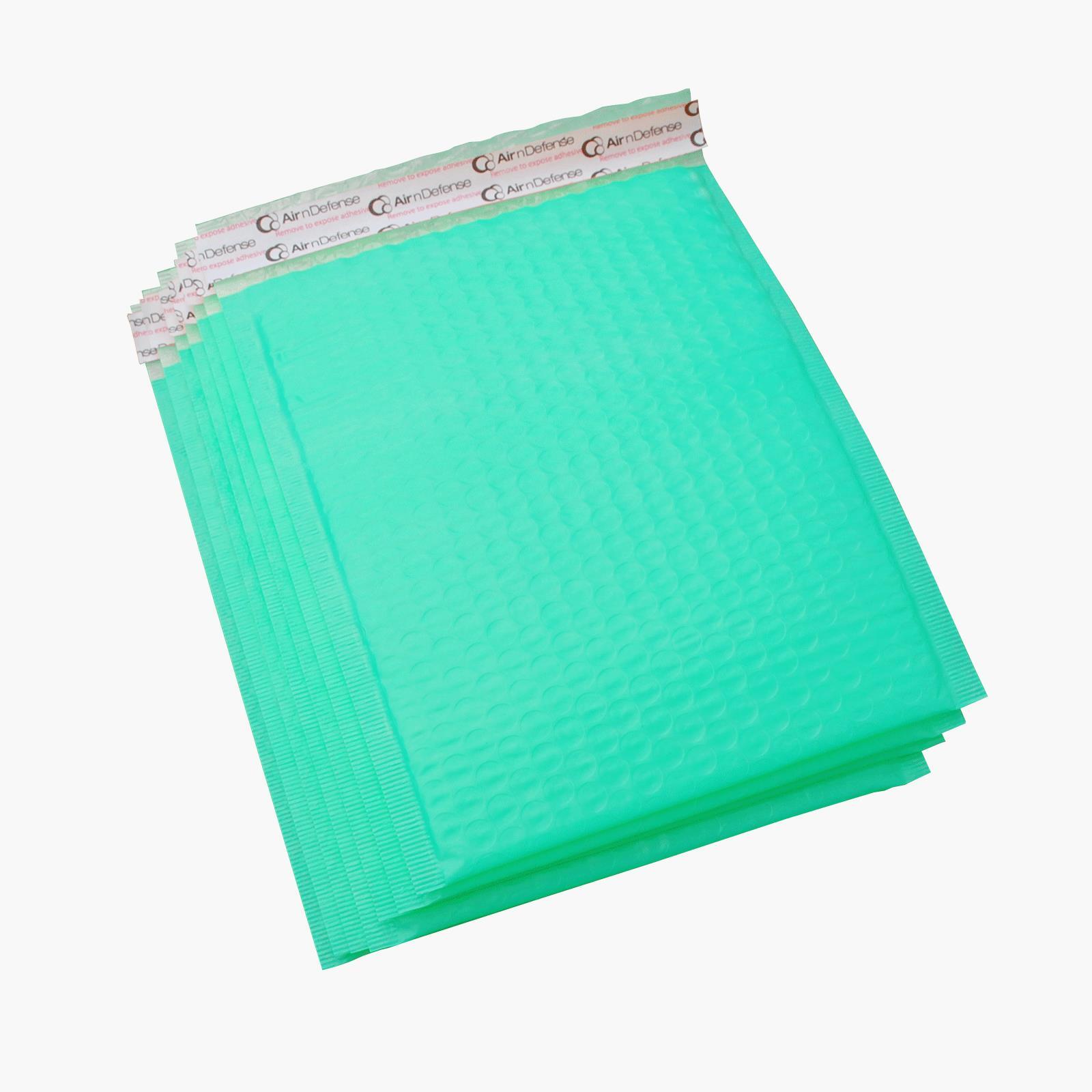 AirnDefense 500 #000 4X8″ Green Poly Bubble Mailers Shipping Padded Envelope