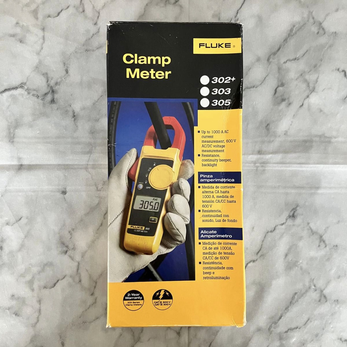 FLUKE AC400A FLUKE-302+/APAC Digital Clamp Meter AC DC Volt Amp Multimeter