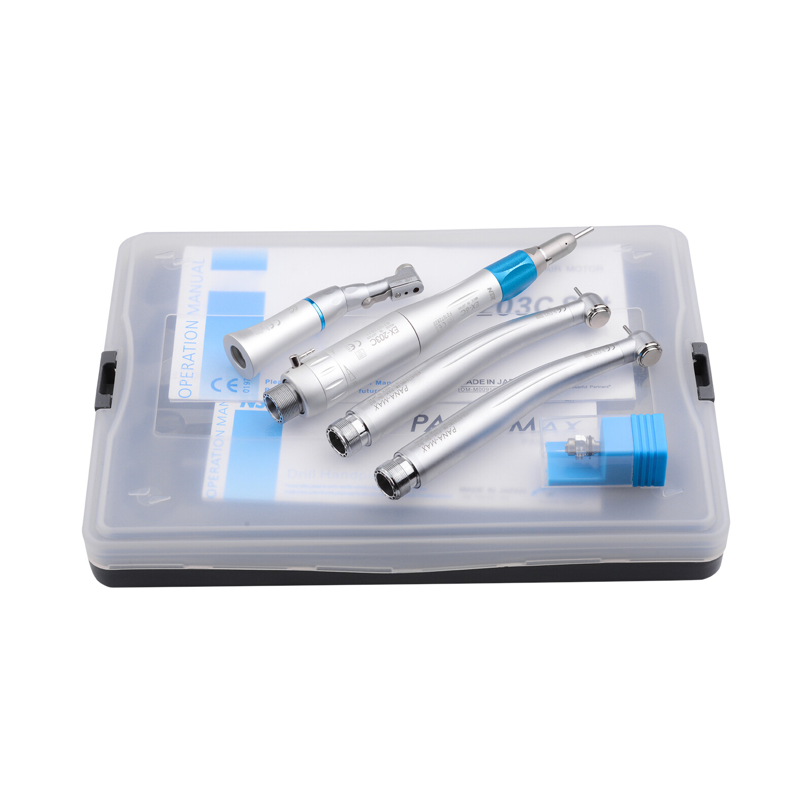 Dental Air Turbine LED High Speed Handpiece + Low Speed Handpiece Kit 2H US