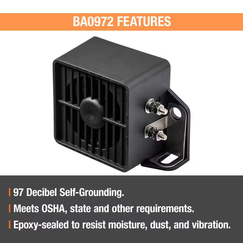 97 Db Self-Grounding Back up Alarm