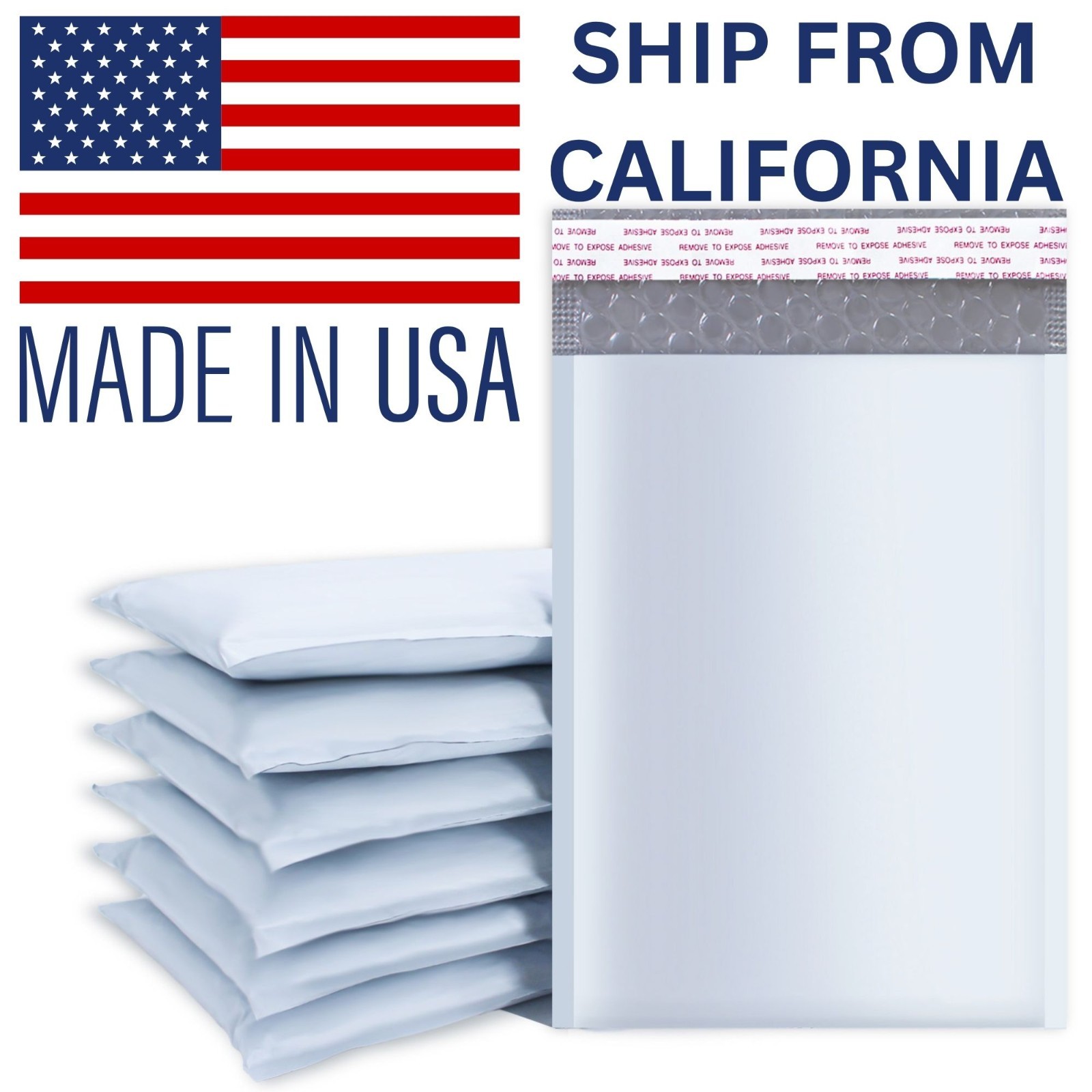 #0 6×10 Poly Bubble Mailers Padded Envelopes Shipping Envelopes Bags MADE IN USA