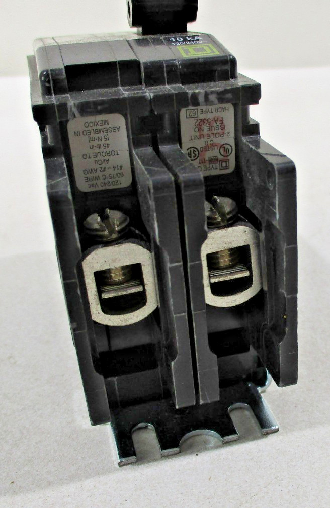Square D QO210 Miniature Circuit Breaker – 10 A, 2 Pole, 120/240 VAC