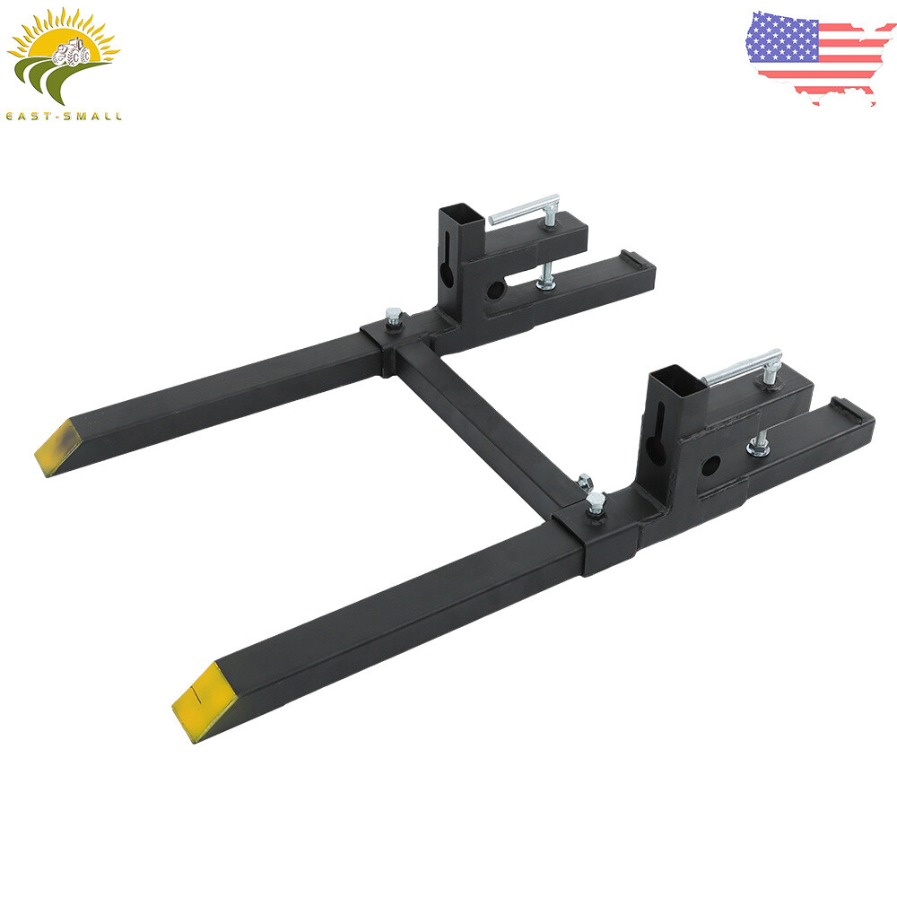2000lbs Pallet Forks Clamp On Tractor Forks 43″ w/Adjustable Bucket Forks