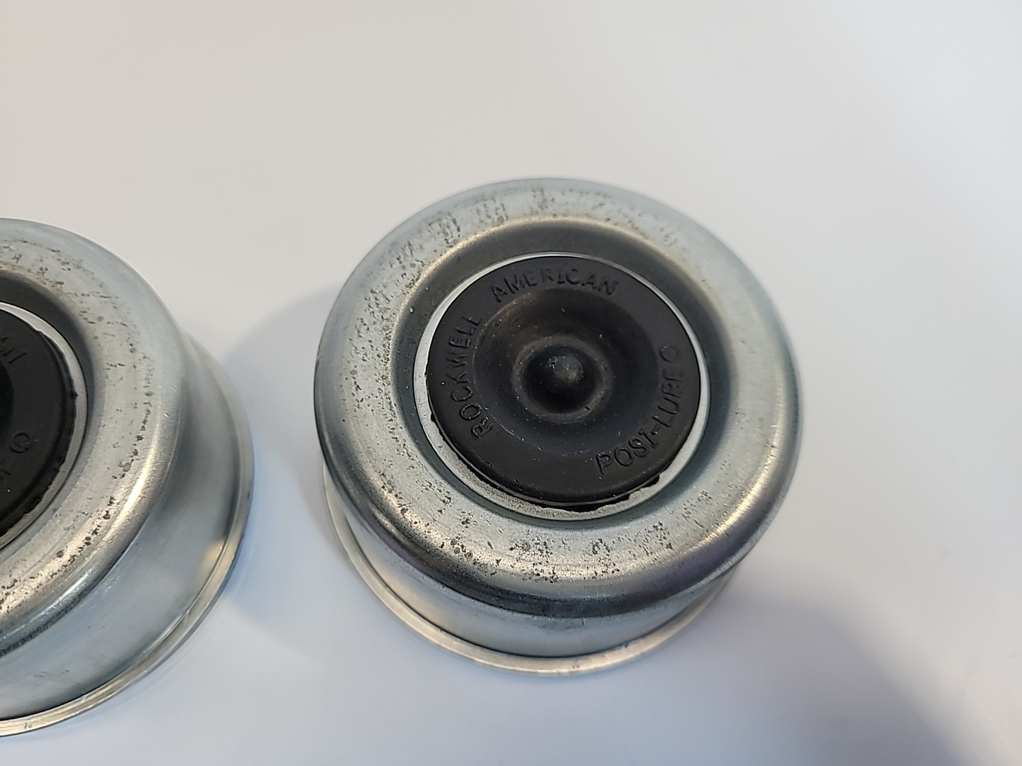 2 Trailer Axle Hub 8 Lug EZ Lube Drive in Dust Cap w/ Removable Grommet 2.72″ OD