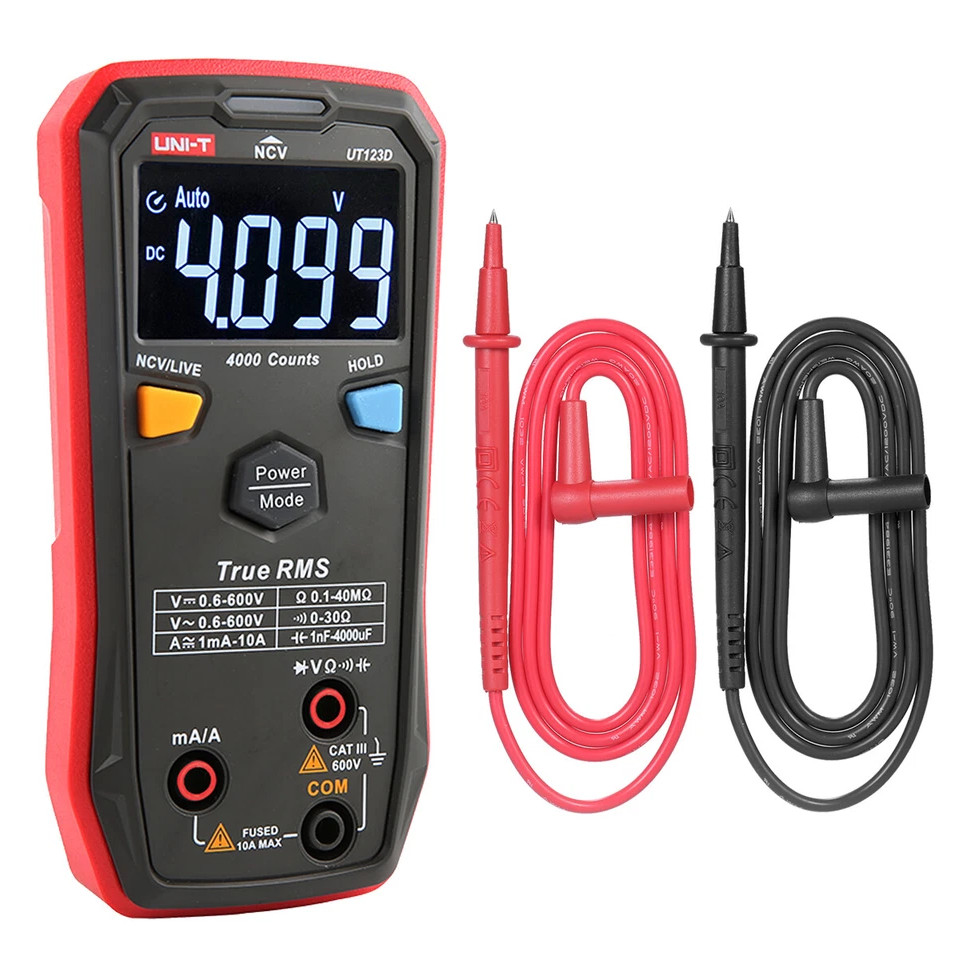 UT123D Digital Multimeter, Smart, True Rms, CAT III 600V, 4000 counts