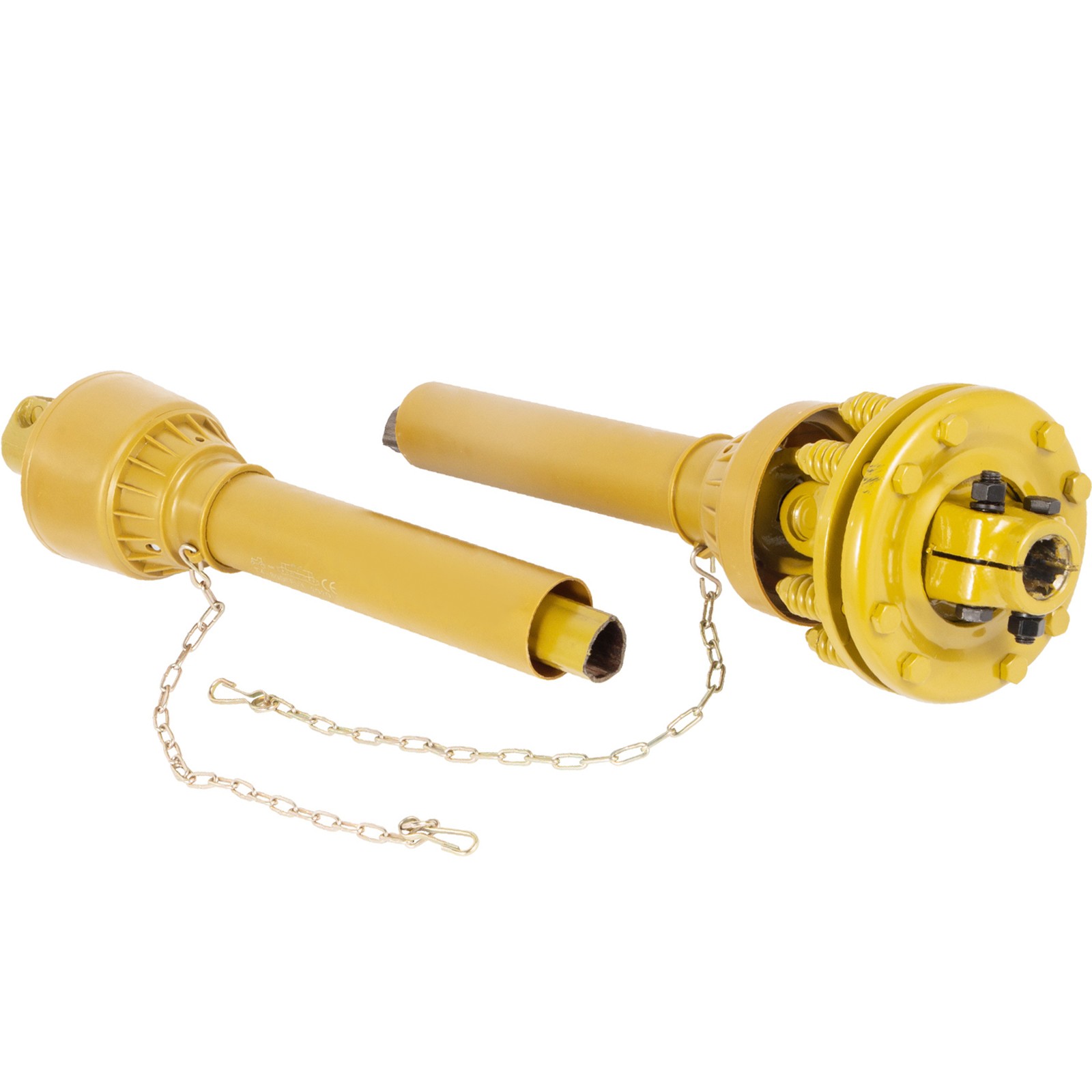 VEVOR PTO Shaft PTO Drive Shaft 1-3/8″x6 Spline w/Slip Clutch Yellow T4 31.5-41″