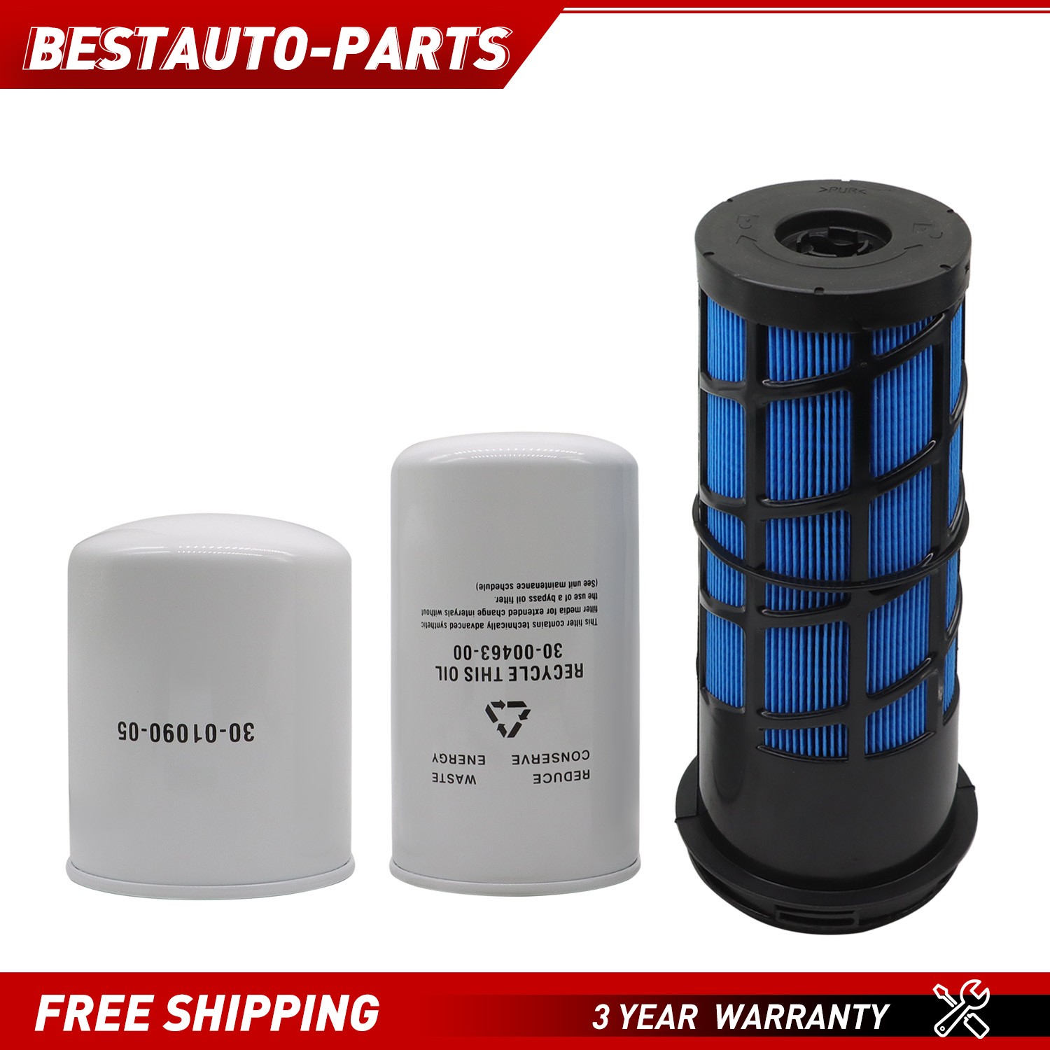Fuel Air Filters Kit For Diesel Carrier Reefer 30-00463-00 2100A 2500A 7300&7500
