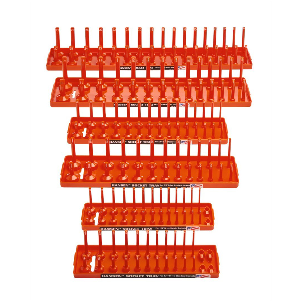 92002Hansen Global Soc Tray Six Pack, Orange