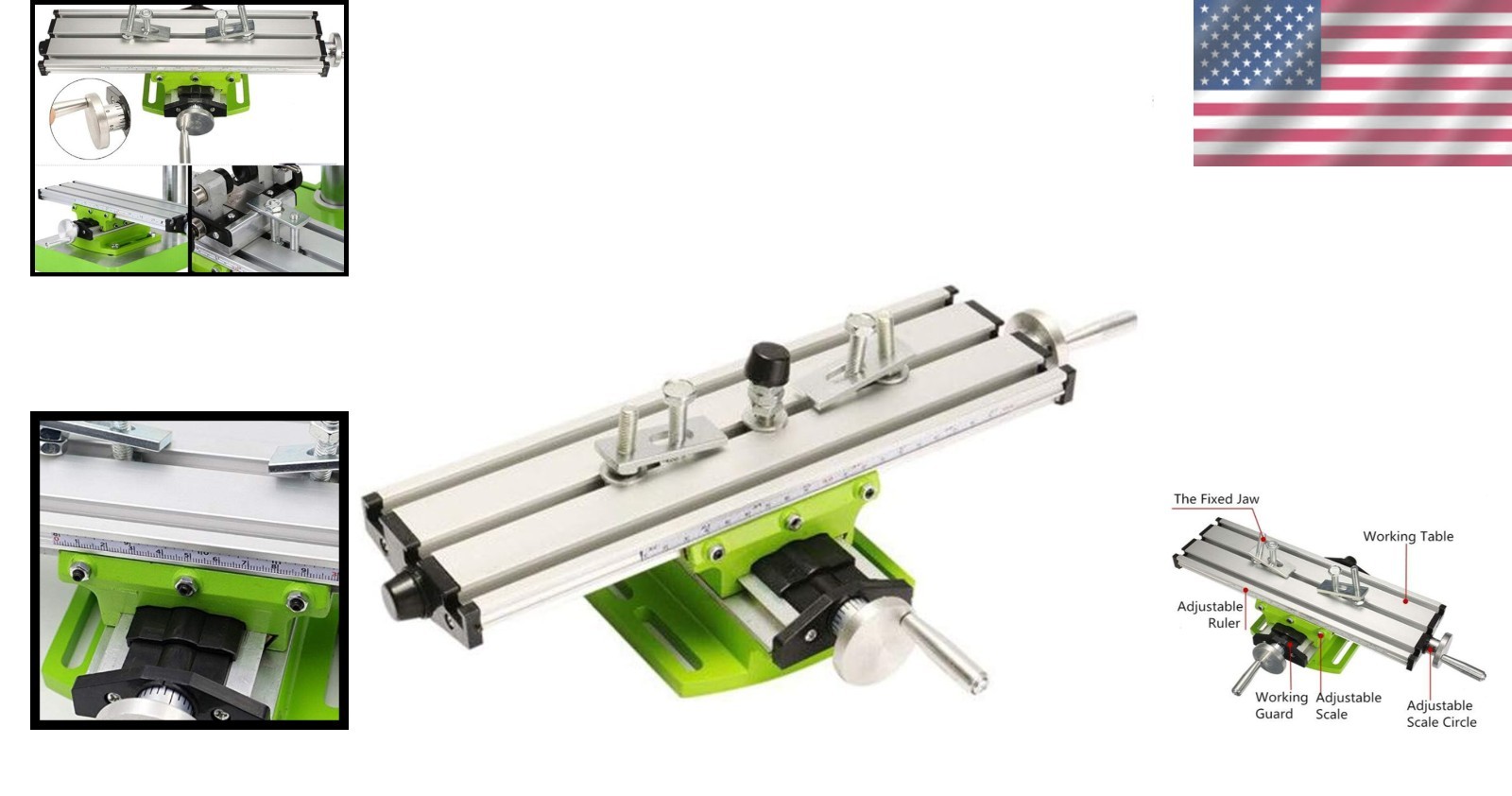 Compact Aluminum Worktable for Precision Milling – No Assembly Required, 440 lbs