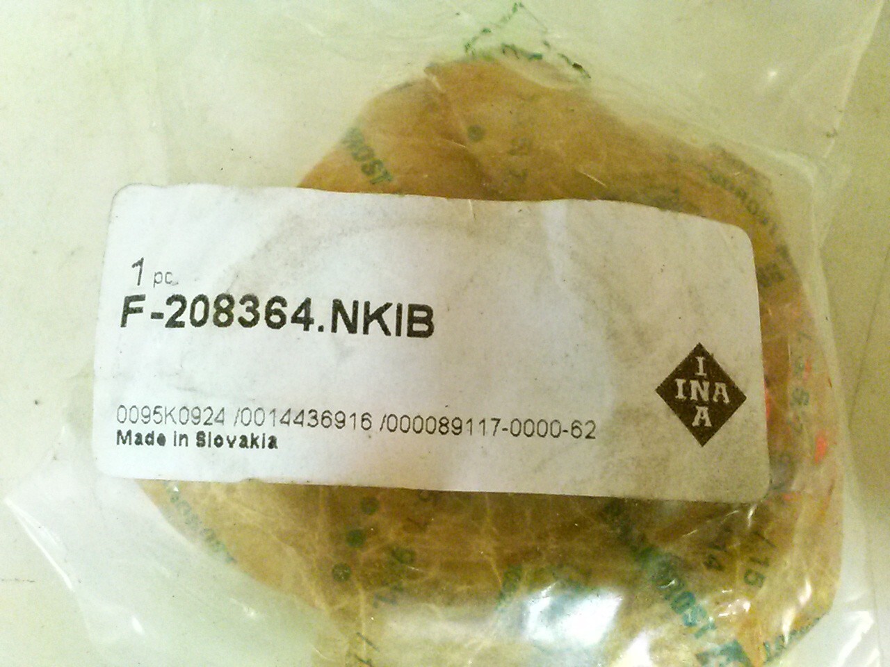 INA F-208364 roller bearing, made in Slovakia, for KBA Comet