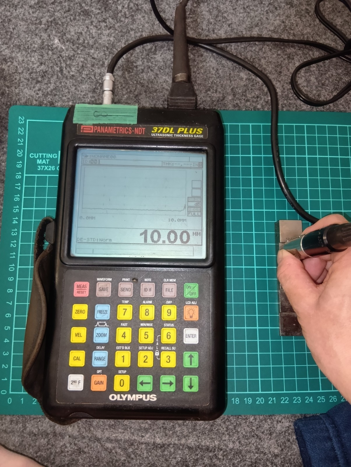 OLYMPUS Panametrics 37DL Plus Ultrasonic Thickness Gauge Tested Working
