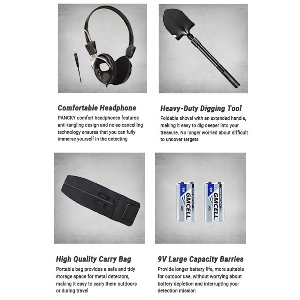Metal Detector – 5.8KHz,Adjustable Sensitivity,22cm Depth for Coins/Jewelry