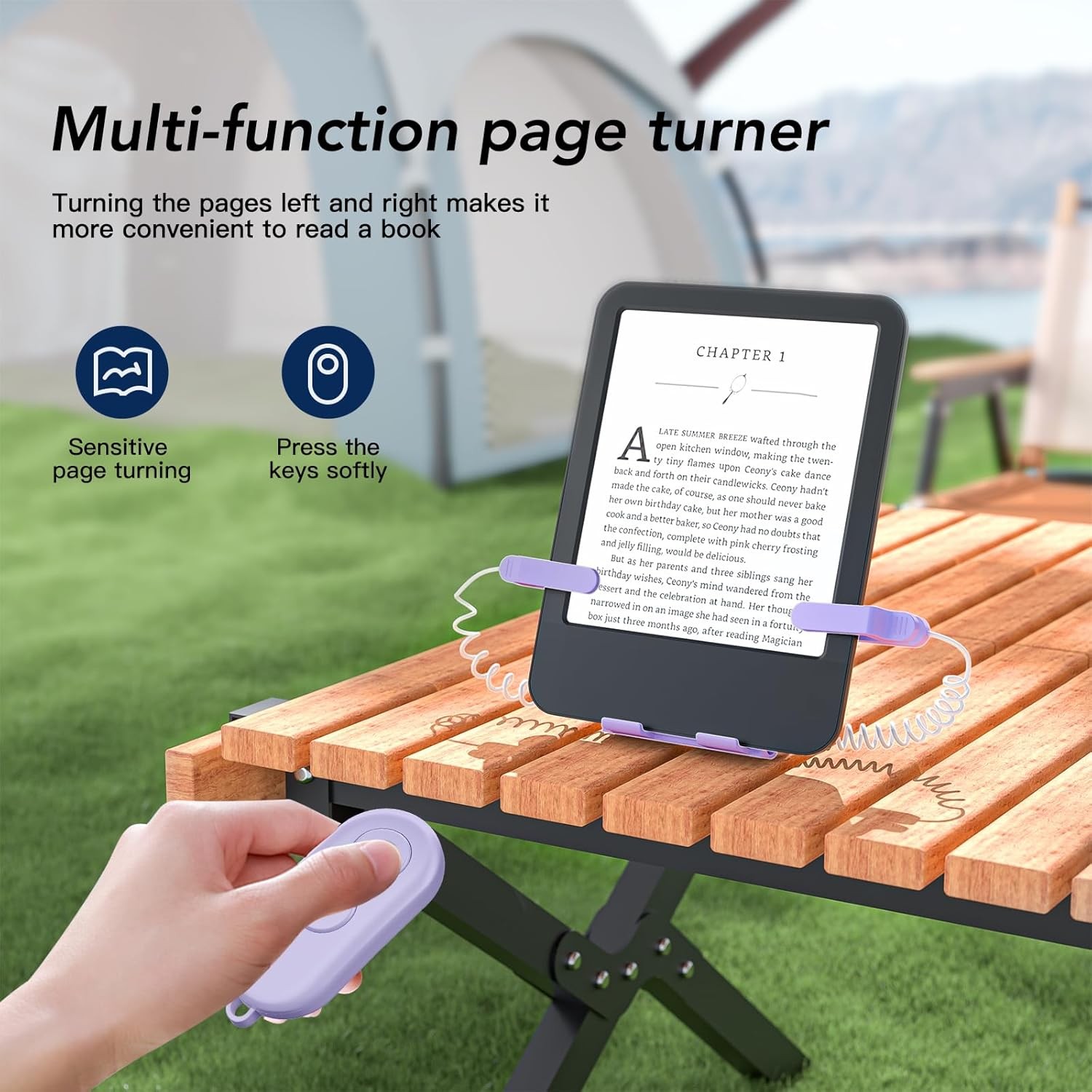 Remote Control Pa Turner and Stand for Kindle Paperwhite Oasis eReaders