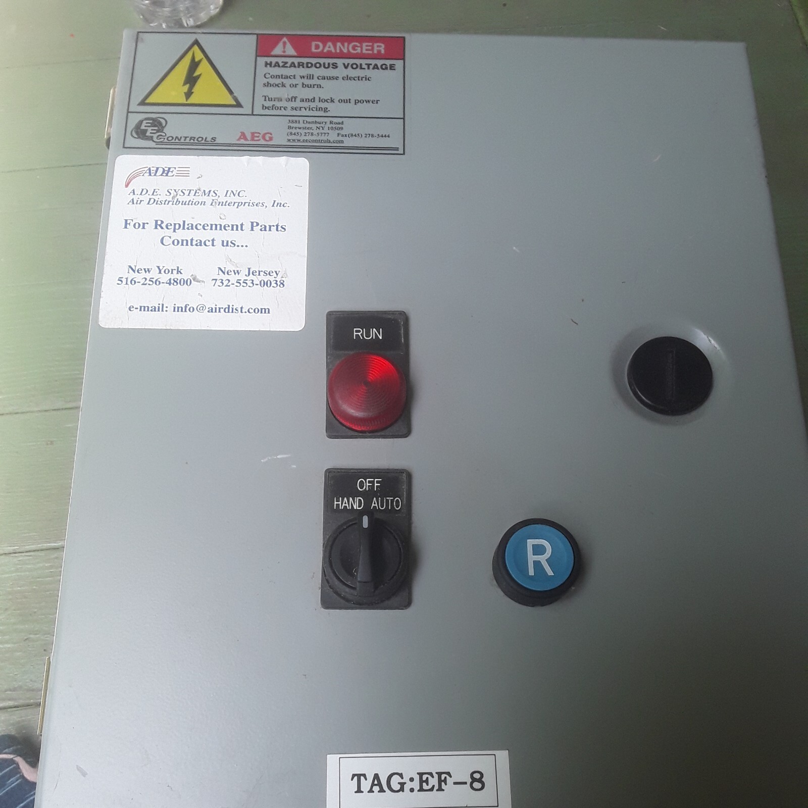 EEControl Panel XLS27 480V 3 PHASE 60HZ 120 CONTROL VOLTS NOS