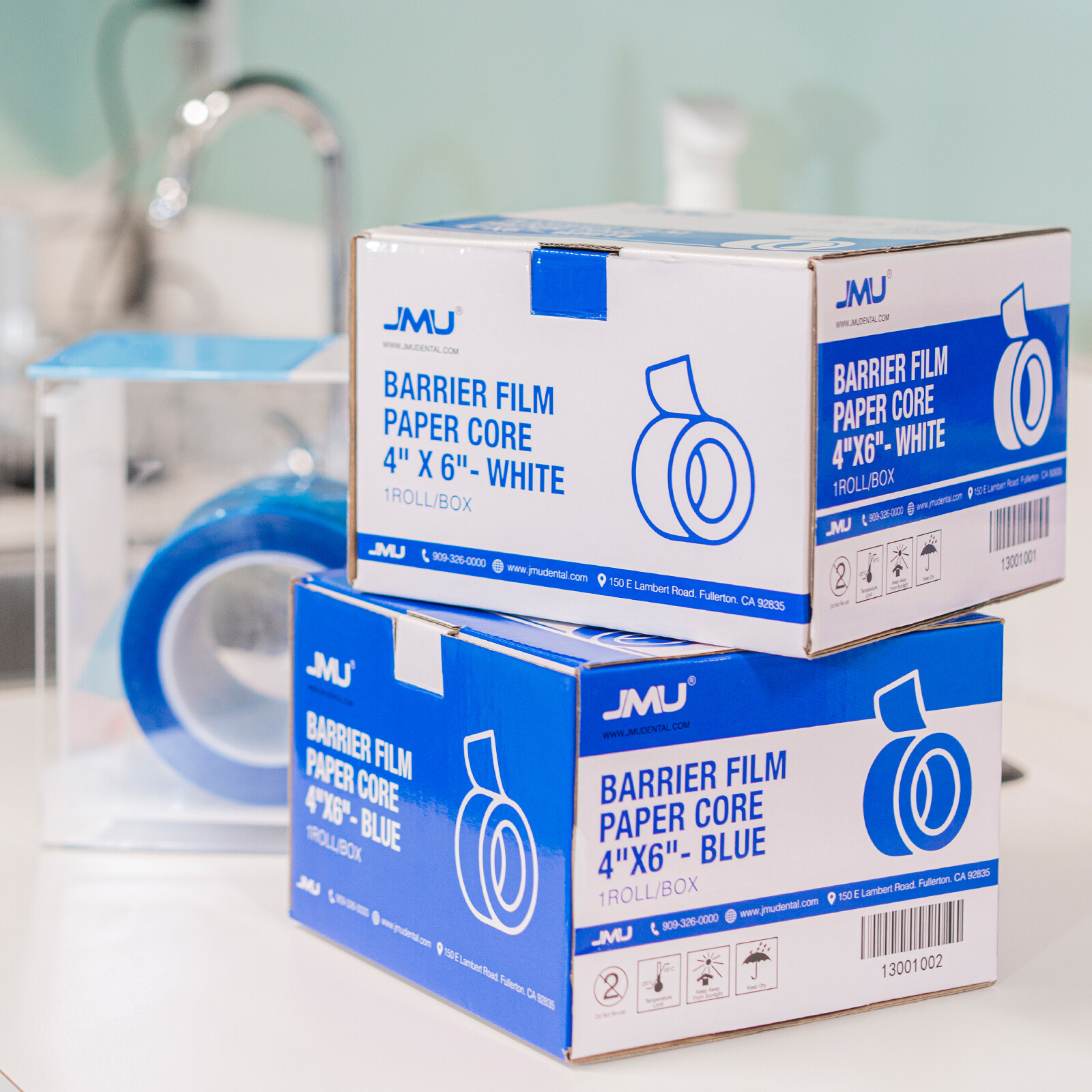 JMU Dental Barrier Film Sleeves Plastic Protect Tape 1200 Sheets/Roll 4X6″