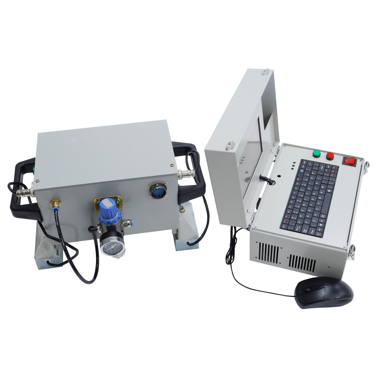 5.1×1.9 in Single Chip Pneumatic Handheld Dot Peen Marker Metal Engraver Coding
