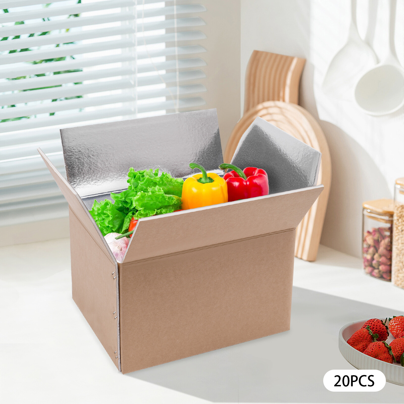 20Pcs 200kg/440lbs Box Insulated Shipping Box Cold Shipping Boxes Cooler Box