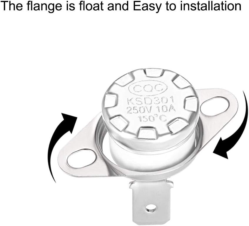 KSD301 Thermostat 150°C 302°F 10A Normally Closed N.C Adjust Snap Disc