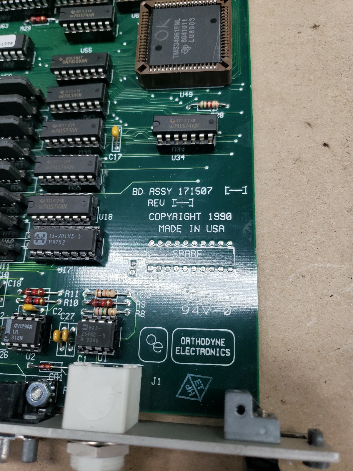 Orthodyne Electronics 171506 Rev G BD ASSY 171507 #106Z38RM