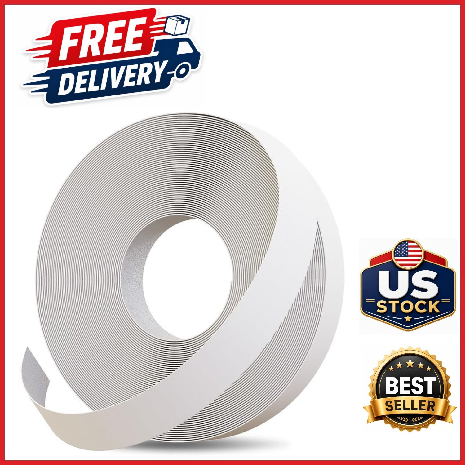 Durable White Melamine Edge Banding Roll 7/8 Inch X 250 Ft for DIY Projects