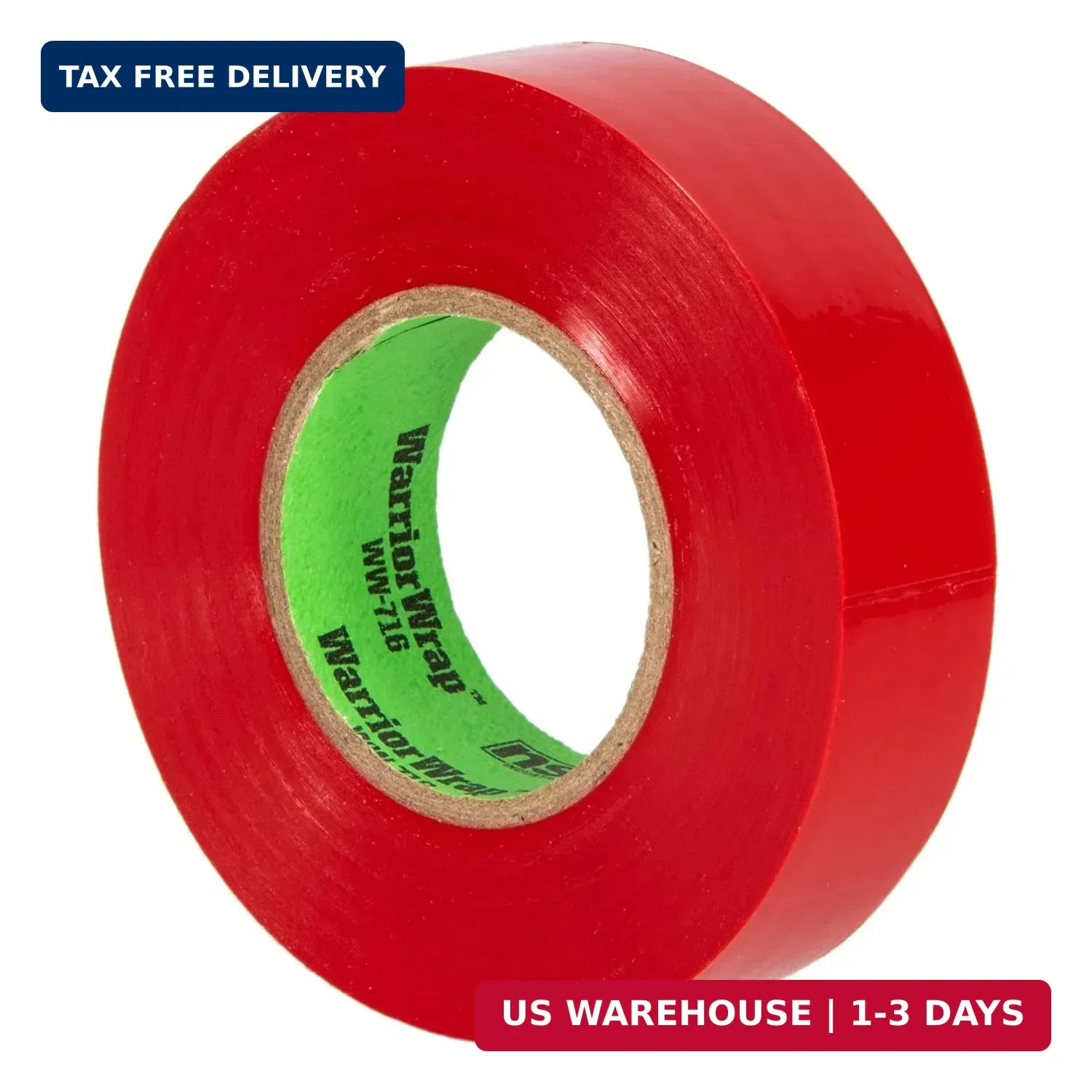 WarriorWrap General 3/4 in. x 60 ft. 7 mil Vinyl Electrical Tape, Red