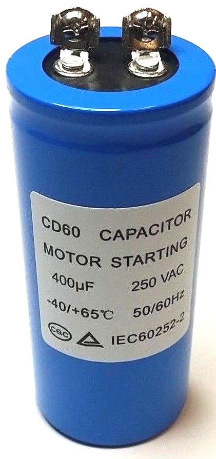 400uF 250V AC MOTOR STARTING CAPACITOR CD60 50x100mm Screw Terminal