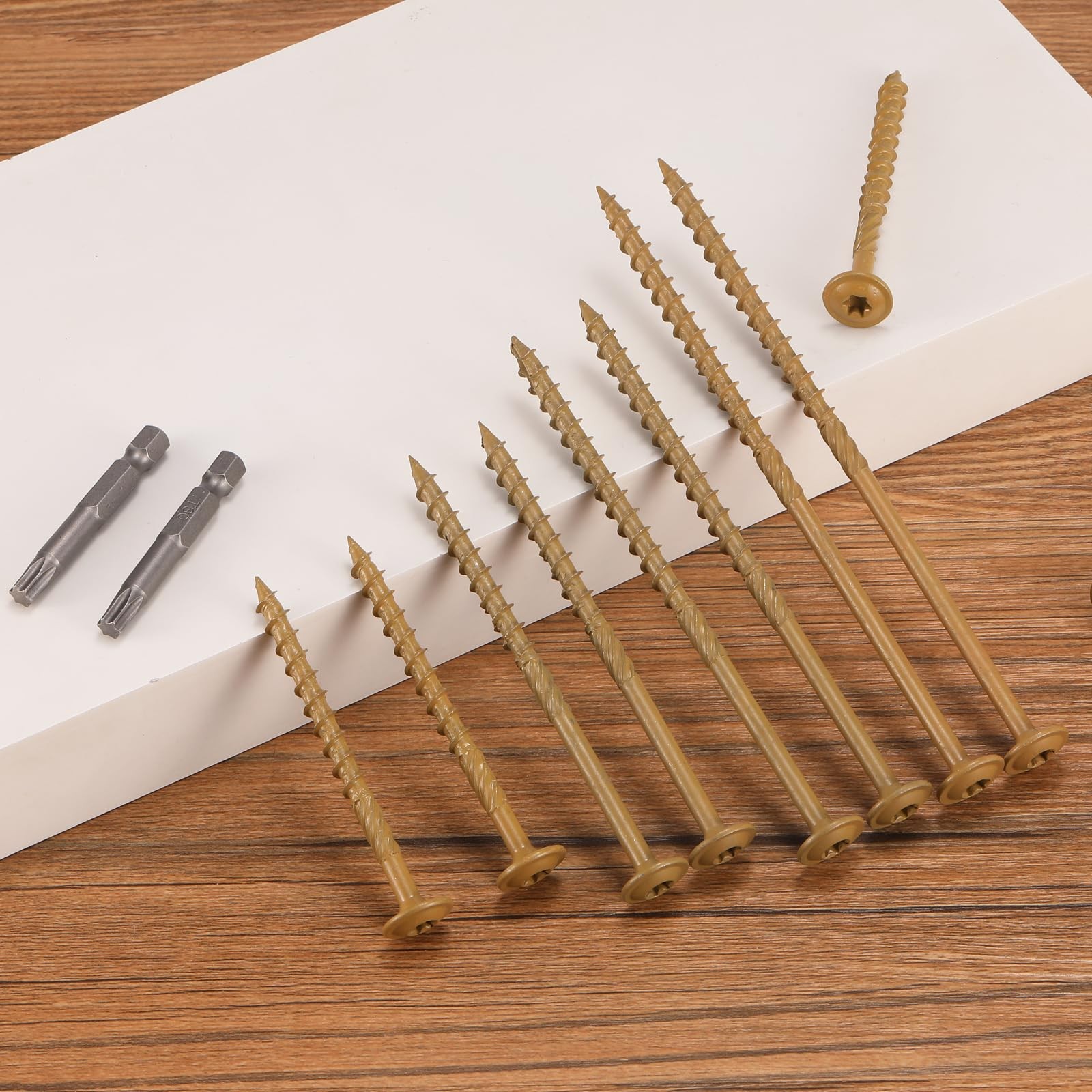 #14×3 Inch Bronze Carbon Steel Washer Head Structural Lag Screws T30 264 PCS