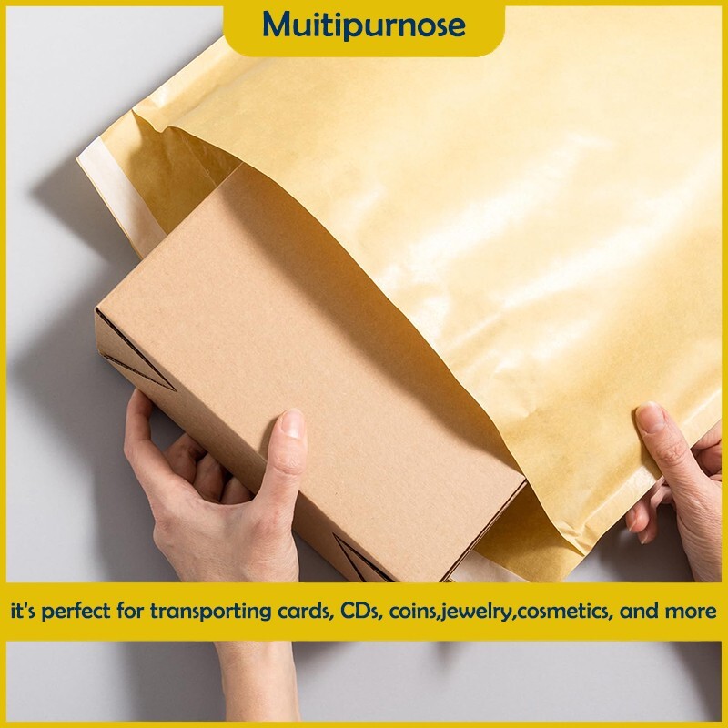 #5 10.5×15 yellow cowhide bubble mail padded envelope bag shock-absorbing bag