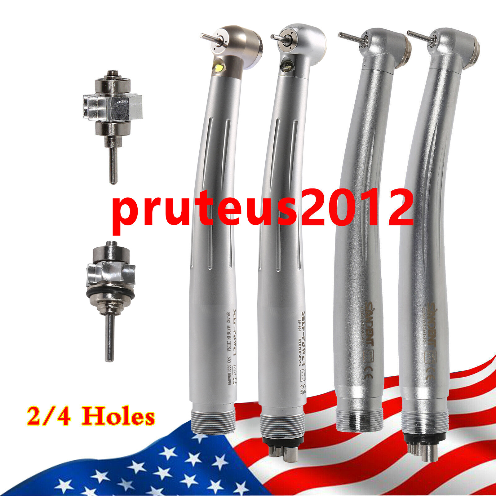 NSK Style Dental Fiber Optic LED E-generator/High Speed Handpiece 2/4Hole CE FDA