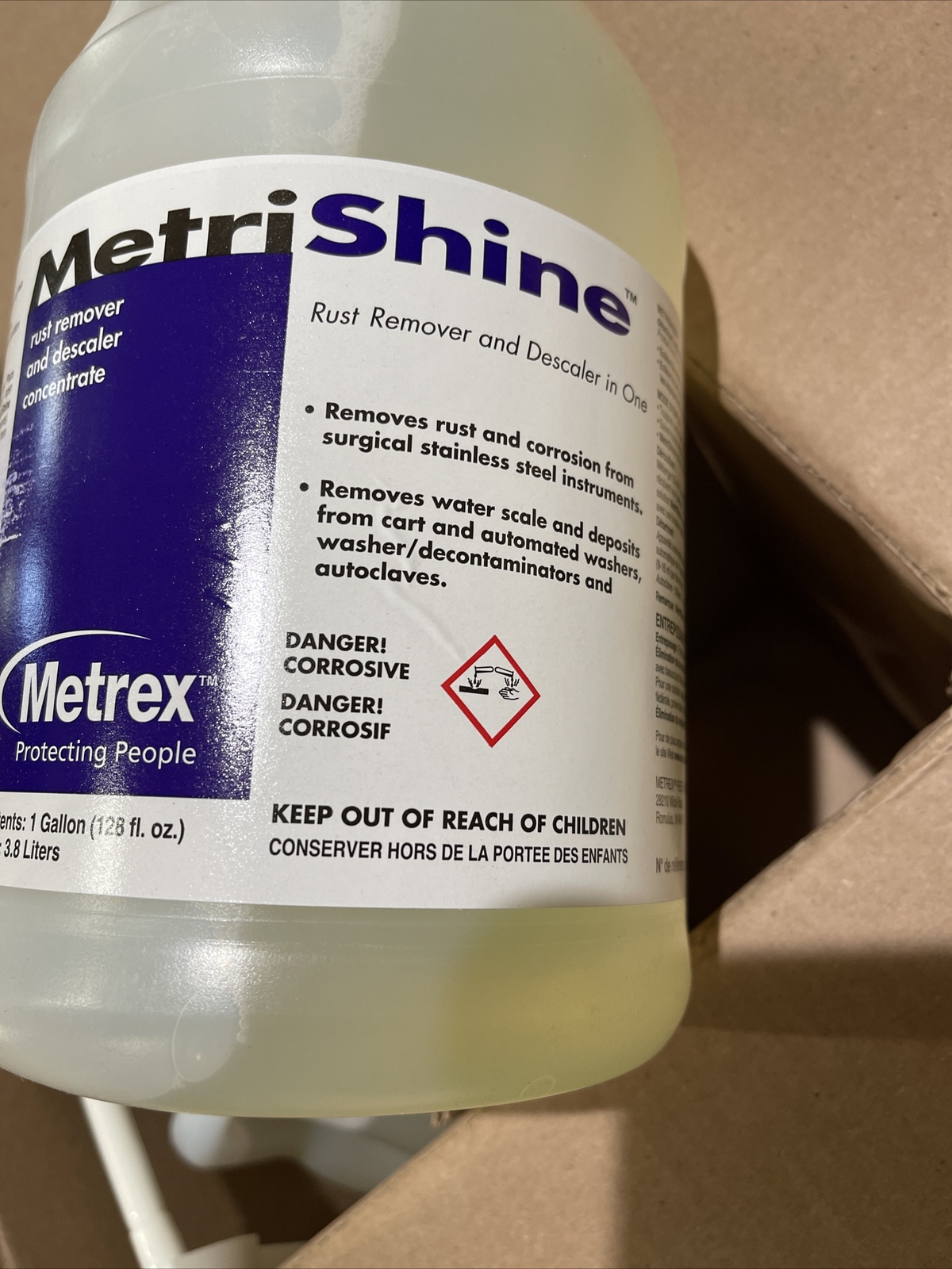 4 Gallons Metrex MetriShine Rust Remove & descaler concentrate 10-9300 NEW LOT