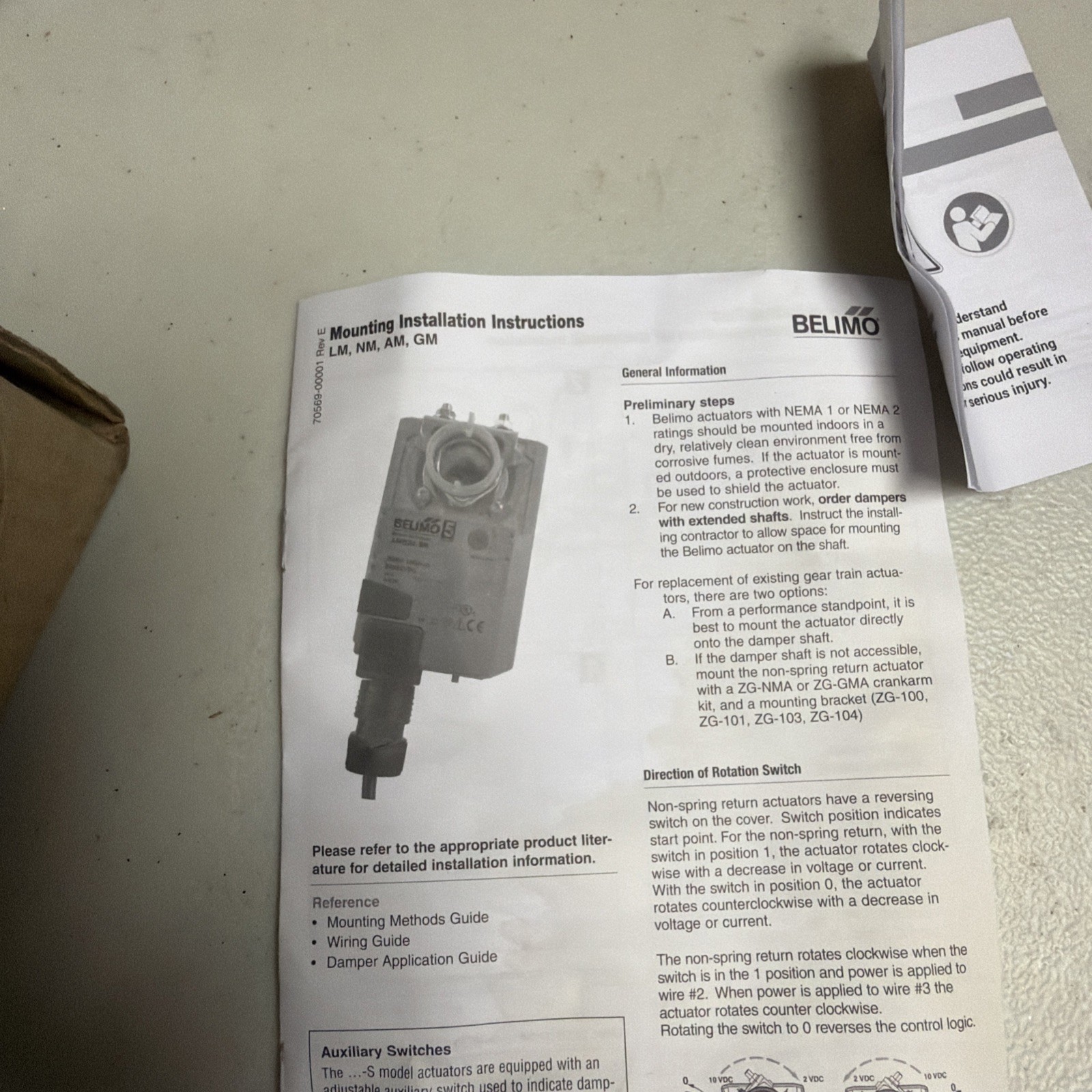 Belimo LMB24-3-T HVAC Damper Control Actuator, 24vac/Dc, 1 .5W, 2.0VA, NEMA 1.