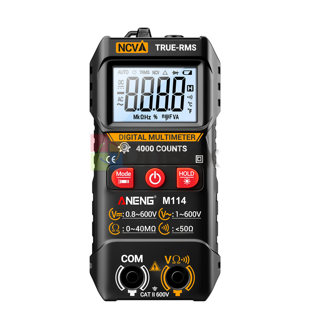 ANENG M114 M115 Automatic Voltmeter AC/DC Ohm NCV Digital Multimeter 4000 Counts
