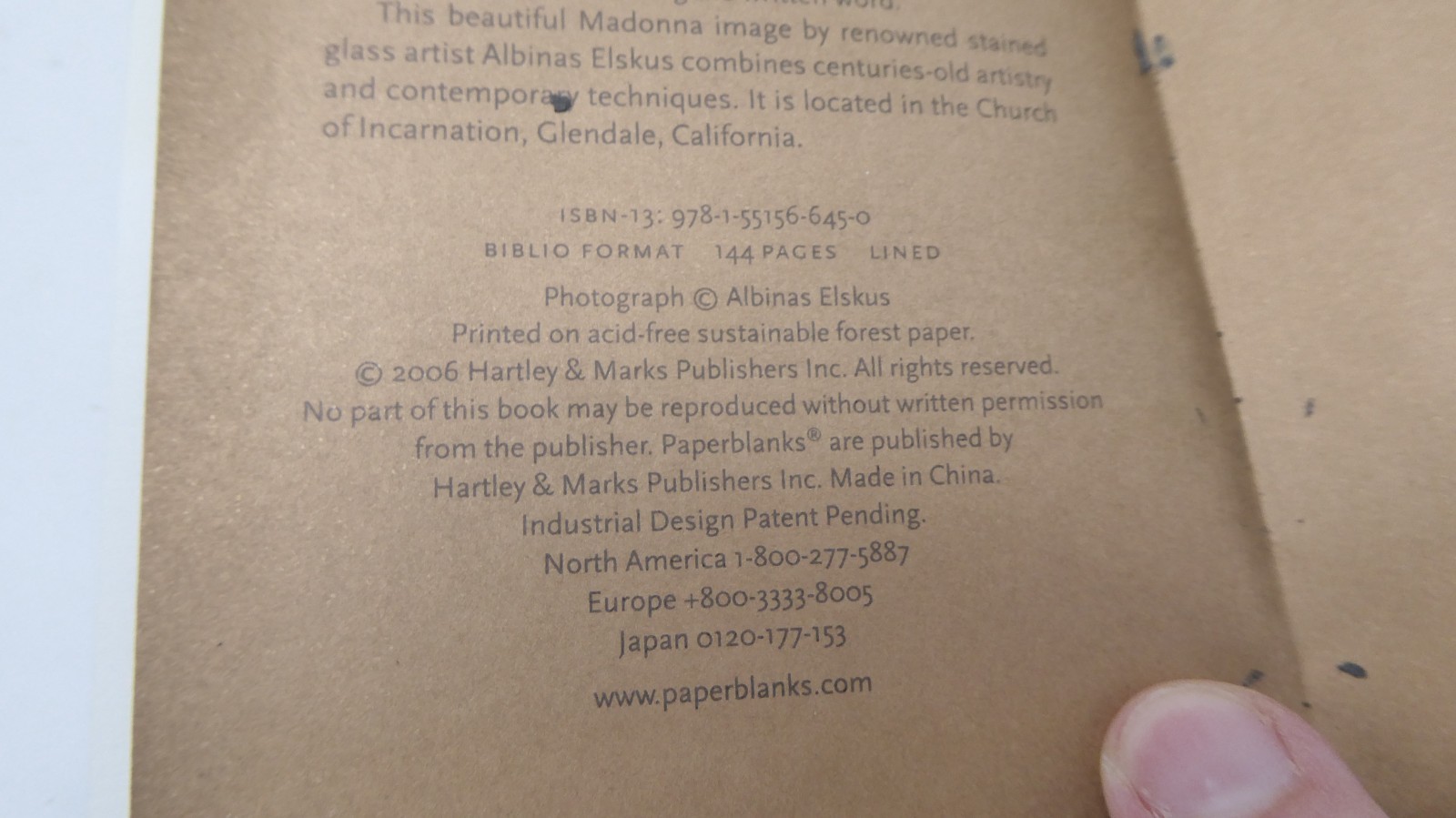 Paper Blanks Blue Madonna Biblio Lined Journal 2006 READ