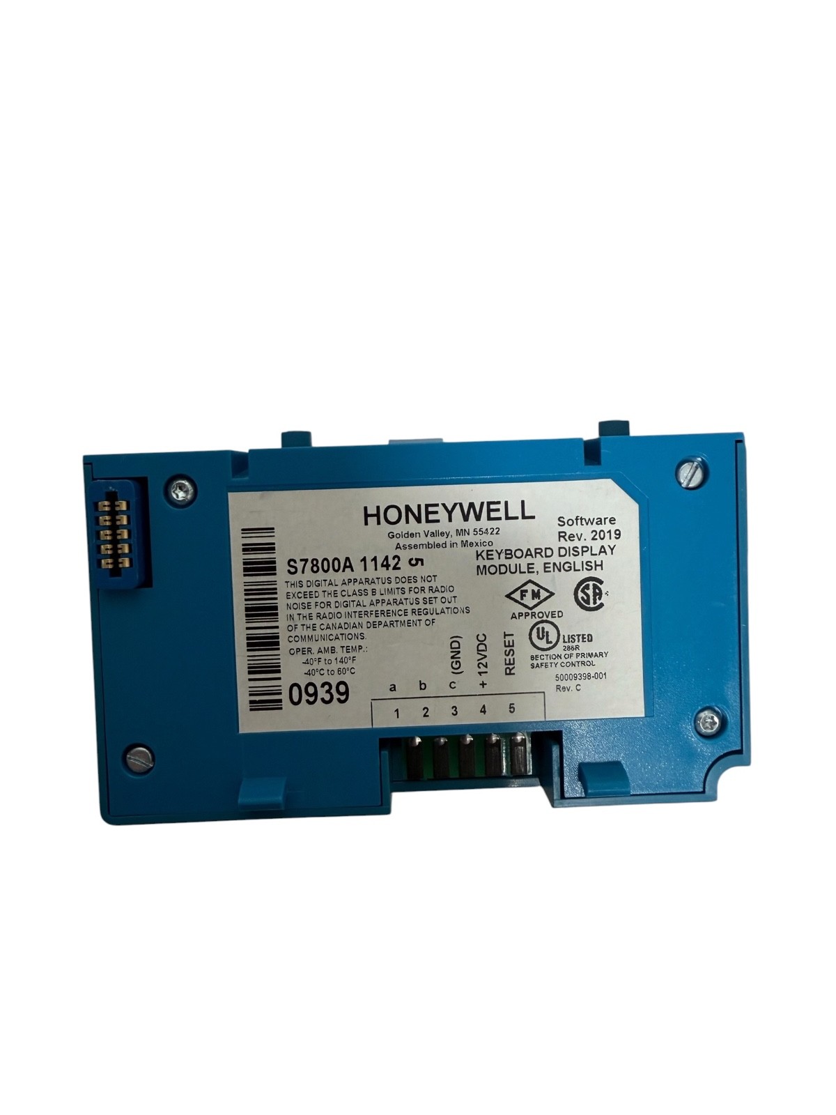 USED HONEYWELL S7800A1142 KEYBOARD DISPLAY MODULE Burner Control TESTED