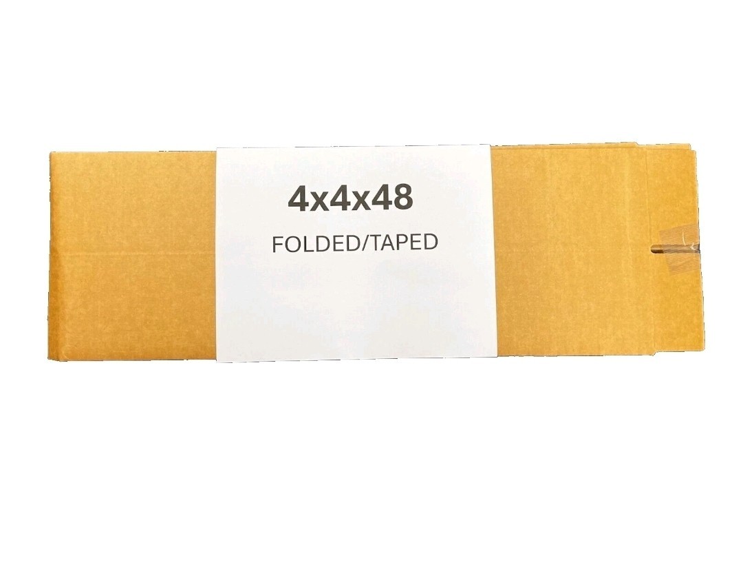 Bundle of (5) 4″ x 4″ x 48″ Cardboard Box Tall