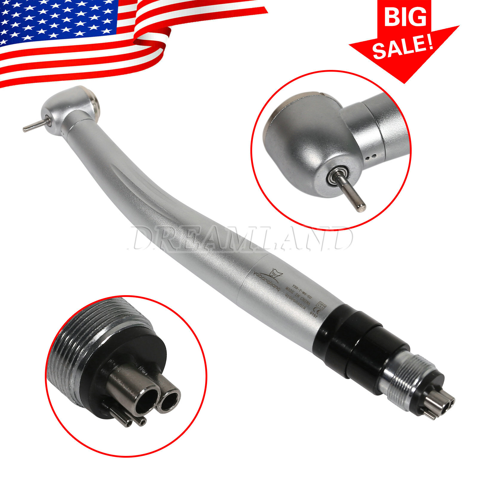 1-5 NSK Style Dental High fast Speed turbine Handpiece with 4 holes Coupler YDNK