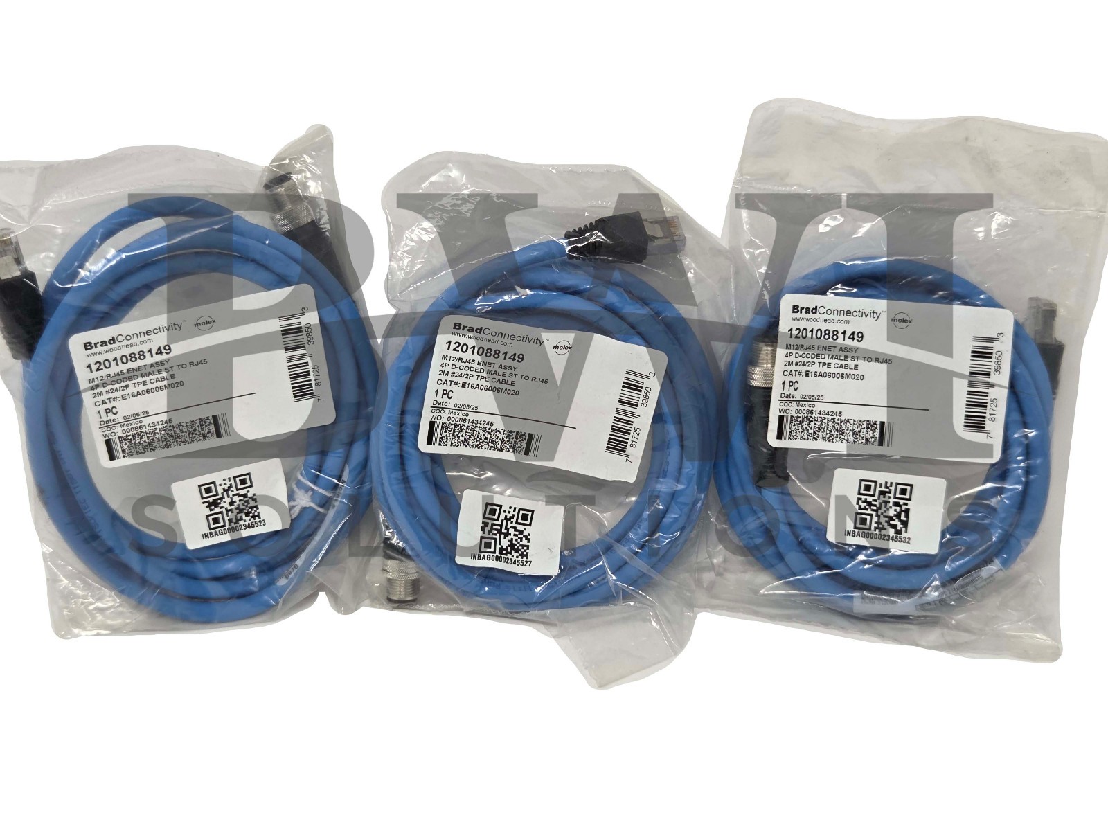 SEALED Brad Connectivity Molex 1201088149 ENet Assy Cable E16A06006M020 Lot of 3