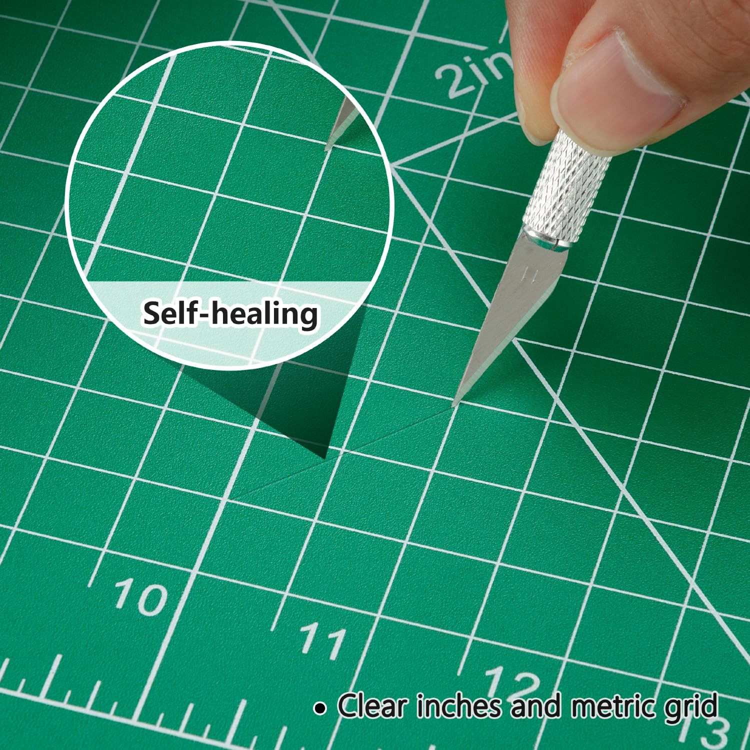WORKLION Self Healing Cutting Mat: 24 x 36 inch 36″L x 24″W, Black/Green